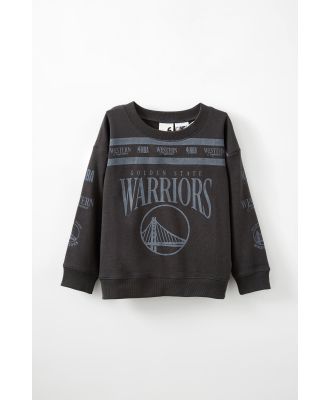 Cotton On Kids - NBA Fleece Crew Neck - Lcn nba phantom/golden state warriors yardage