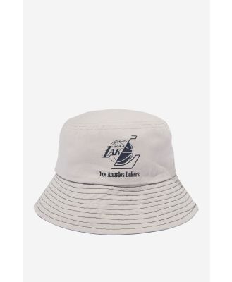 Cotton On Kids - NBA LA Lakers Kids Bucket Hat - Lcn nba los angeles lakers/winter grey