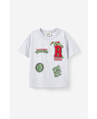 Cotton On Kids - Ninja Turtles Drop Shoulder Short Sleeve Tee - Lcn nic snow marle/tmnt raphael