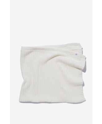 Cotton On Kids - Organic Knit Blanket - Milk