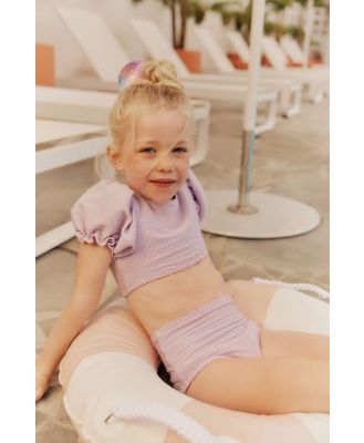Cotton On Kids - Paige Puff Sleeve Bikini - Lilac drop/sparkle