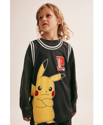 Cotton On Kids - Pokemon Basketball Tank - Lcn pok black/pokemon pikachu