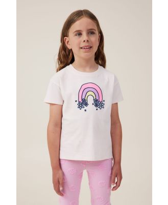 Cotton On Kids - Poppy Short Sleeve Print Tee - Crystal pink/rainbow daisies