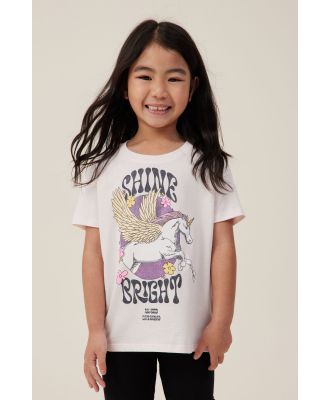 Cotton On Kids - Poppy Short Sleeve Print Tee - Crystal pink/shine bright unicorn