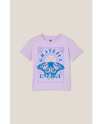 Cotton On Kids - Poppy Short Sleeve Print Tee - Lilac drop/grateful energy