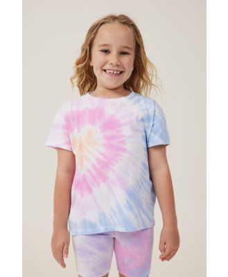 Cotton On Kids - Poppy Short Sleeve Print Tee - Rainbow love/tie dye
