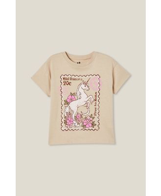 Cotton On Kids - Poppy Short Sleeve Print Tee - Rainy day/wild unicorn stamp