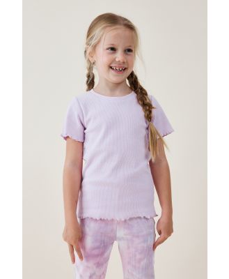 Cotton On Kids - Raya Rib Baby Tee - Pale violet