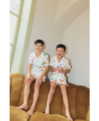 Cotton On Kids - Riley Kids Unisex Short Sleeve Pyjama Set - Vanilla/christmas motifs