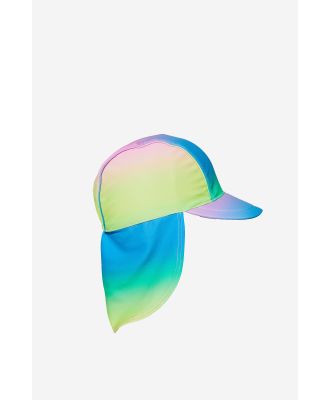 Cotton On Kids - Sammy Swim Hat - Neon rainbow ombre