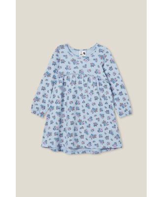 Cotton On Kids - Savannah Long Sleeve Dress - Blue bird/ava ditsy