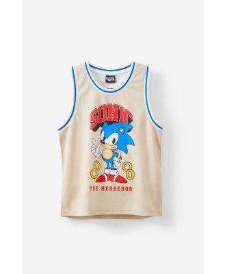 Cotton On Kids - Sonic Basketball Tank - Lcn seg rainy day/sonic the hedgehog