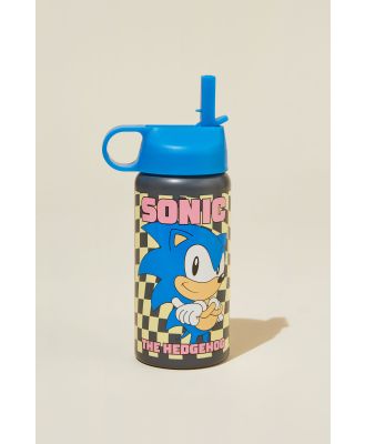 Cotton On Kids - Sonic Kids Metal Drink Bottle - Lcn seg sonic/black
