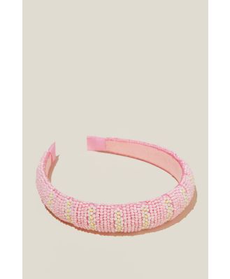 Cotton On Kids - Sophia Luxe Headband - Blush pink/flowers