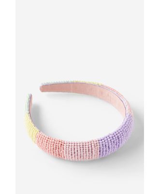 Cotton On Kids - Sophia Luxe Headband - Pastel rainbow beads