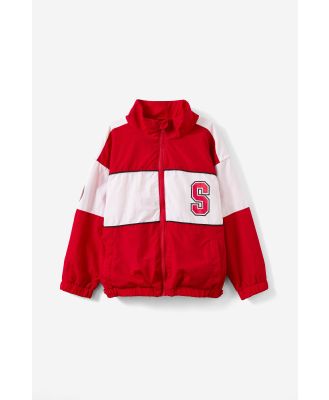 Cotton On Kids - Spiderman Oversized Zip Through Jacket - Lcn mar varsity red/spiderman spidey sense