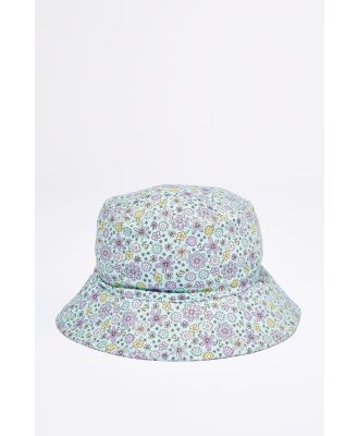 Cotton On Kids - Swim Bucket Hat - Barber blue/ditsy