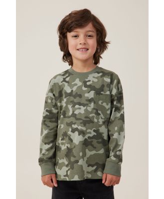 Cotton On Kids - The Essential Long Sleeve Tee - Camo yardage