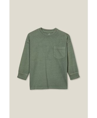 Cotton On Kids - The Essential Long Sleeve Tee - Swag green wash