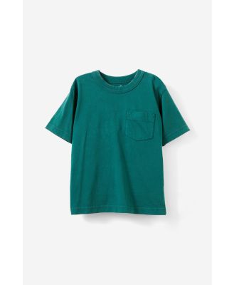 Cotton On Kids - The Essential Short Sleeve Tee - Pine tree green wash