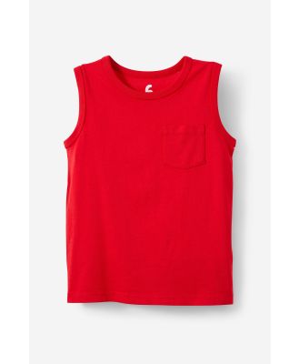 Cotton On Kids - The Essential Tank - Varsity red wash