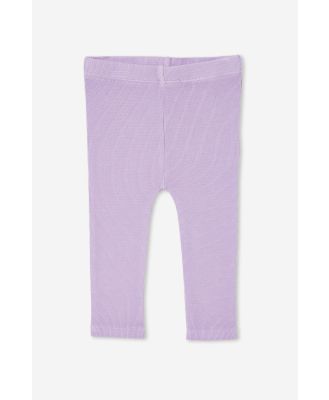 Cotton On Kids - The Row Rib Skinny Legging - Lilac drop wash