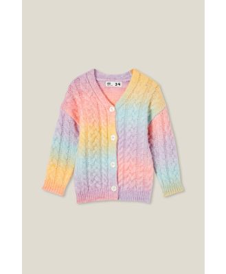 Cotton On Kids - Zahlee Cardigan - Rainbow gradient
