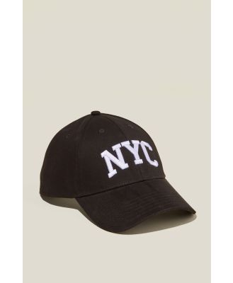 Cotton On Men - 6 Panel Ball Cap - Black/nyc