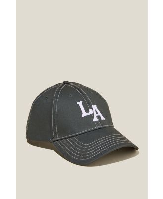 Cotton On Men - 6 Panel Baseball Cap - Green/la