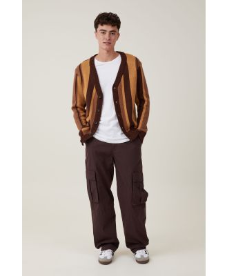 Cotton On Men - Baggy Cargo Pant - Dark chocolate ripstop