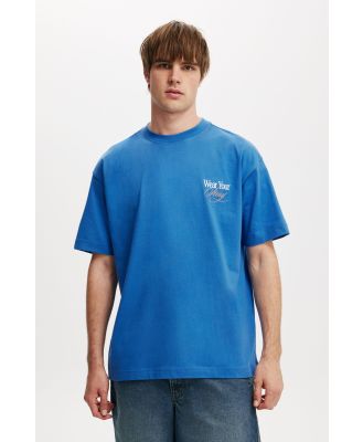 Cotton On Men - Box Fit Graphic T-Shirt - Carolina blue/strada del lusso