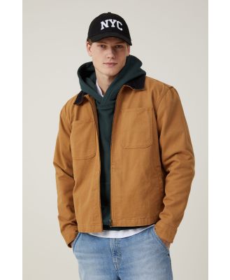 Cotton On Men - Cropped Worker Jacket - Tobacco