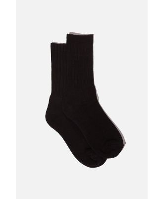Cotton On Men - Essential Sock - Black solid
