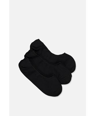 Cotton On Men - Invisible Socks 3 Pack - Black