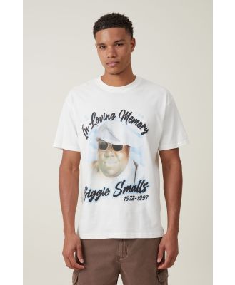 Cotton On Men - Loose Fit Music T-Shirt - Lcn mt vintage white/biggie - in memory