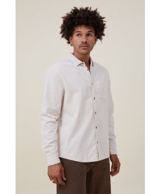 Cotton On Men - Portland Long Sleeve Shirt - Bone cord