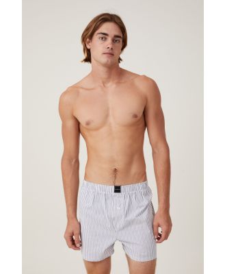 Cotton On Men - Stretch Boxer Short - Grey / white stripe