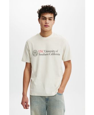 Cotton On Men - USC Loose Fit College T-Shirt - Lcn usc bone/usc - crest