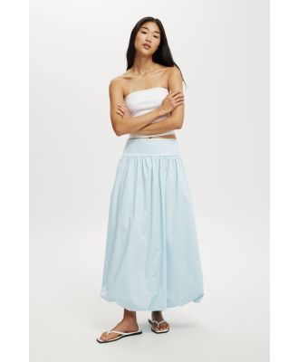 Cotton On Women - Bubble Hem Maxi Skirt - Antarctic blue