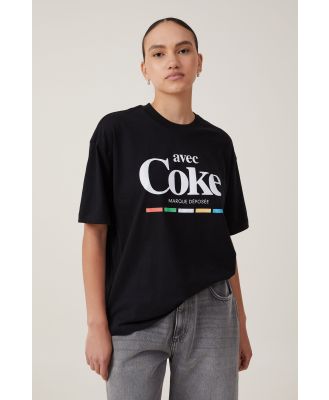 Cotton On Women - Coca Cola Boxy Graphic Tee - Lcn cok coca cola coke / black