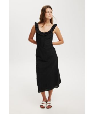 Cotton On Women - Coco Textured Dress - Black dobby