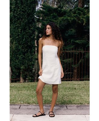 Cotton On Women - Elle Linen Tube Mini Dress - Lemon icing