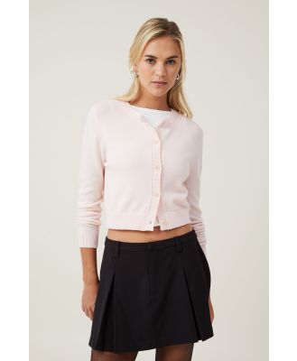 Cotton On Women - Everfine Crew Neck Cardigan - Soft pink