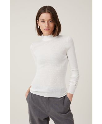 Cotton On Women - Everfine Mock Neck Pullover - Porcelain