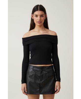 Cotton On Women - Faux Leather Mini Skirt - Black