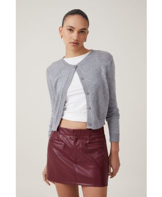 Cotton On Women - Faux Leather Mini Skirt - Deep cherry