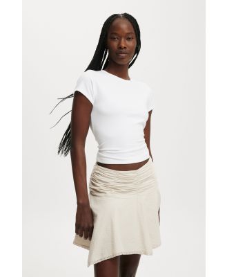 Cotton On Women - Georgie Hanky Hem Mini Skirt - Stone