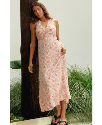 Cotton On Women - Haven Halter Maxi Dress - Rose tile