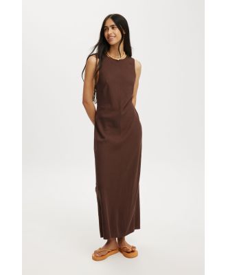 Cotton On Women - Haven High Neck Maxi Dress - Chocolate