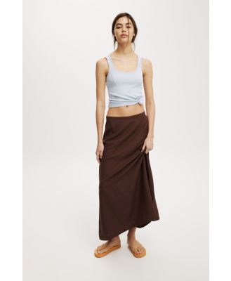 Cotton On Women - Haven Maxi A-Line Skirt - Chocolate